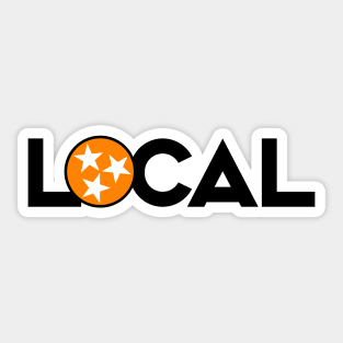 Tennessee Local State Flag Tristar Orange Version Sticker